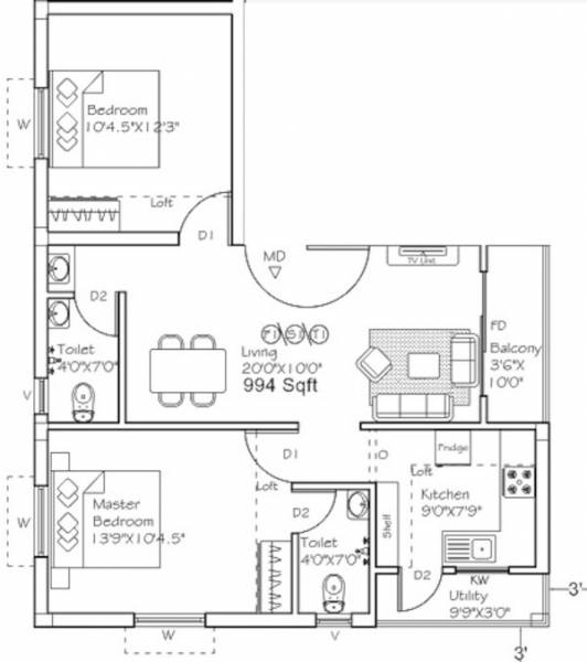  nakshatra-flats Floor Plan Floor Plan