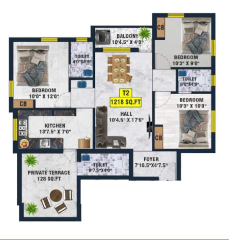  nakshatra apartments Floor Plan Floor Plan