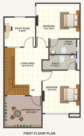  kasturi-courtyard Floor Plan First Floor Plan