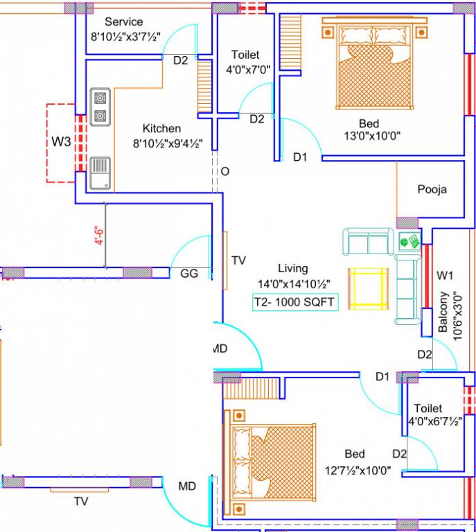  flats Floor Plan Floor Plan