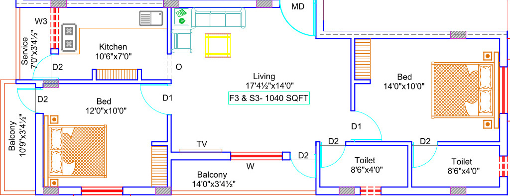  flats Floor Plan Floor Plan