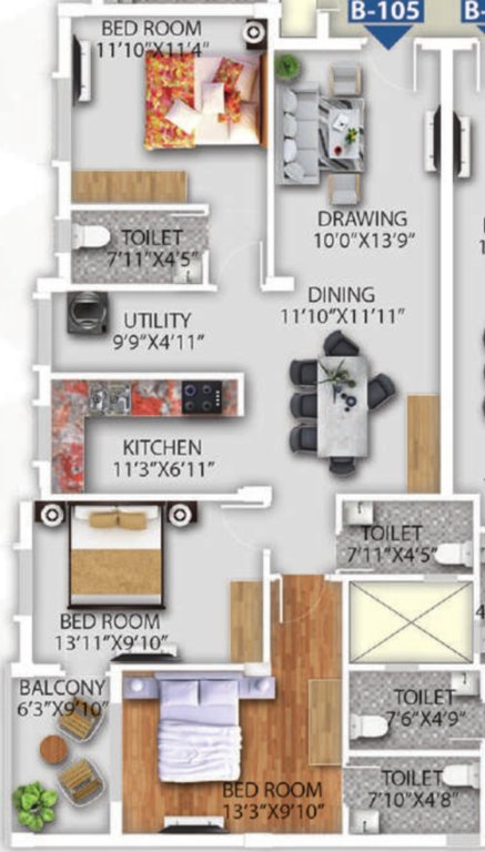 navya residency Floor Plan Floor Plan
