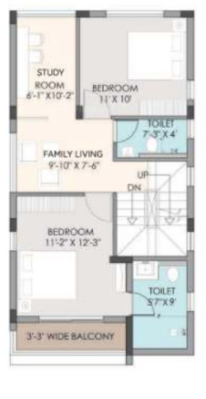  bungalow bari Floor Plan First Floor Plan
