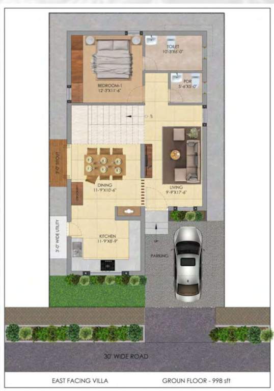  the crown villas Floor Plan Ground Floor Plan