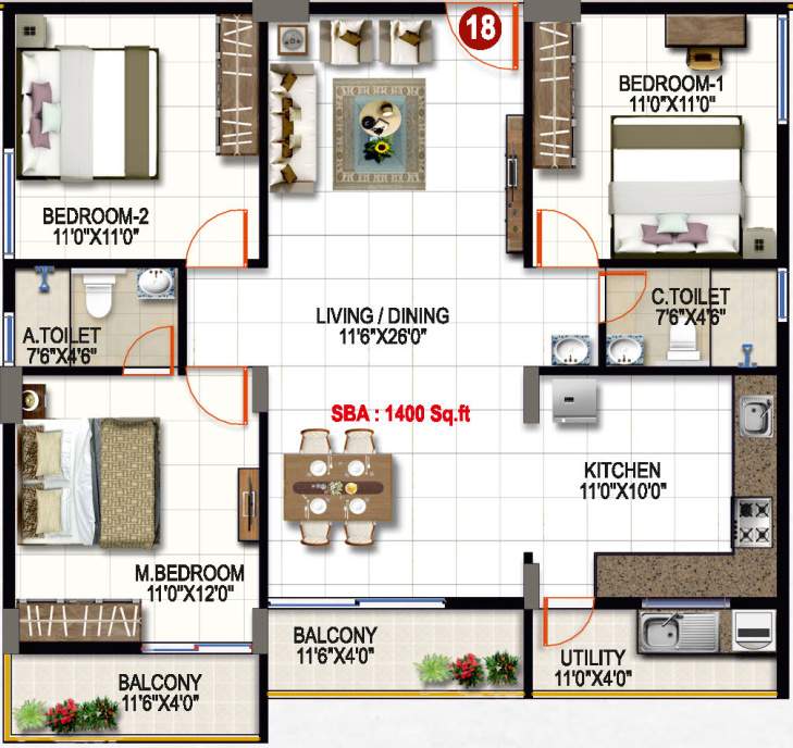  krishnaa divine Floor Plan Floor Plan