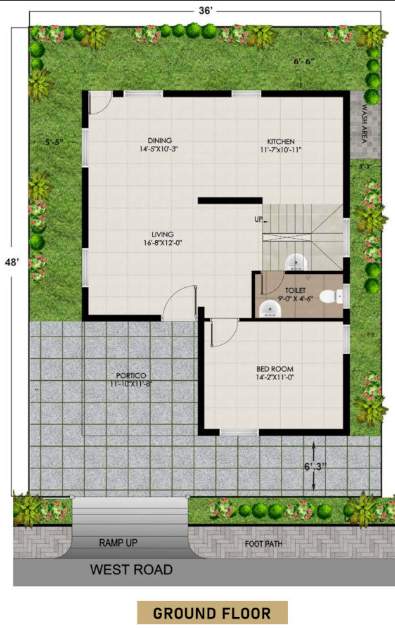  praneeth pranav knightwoods Floor Plan Ground Floor Plan