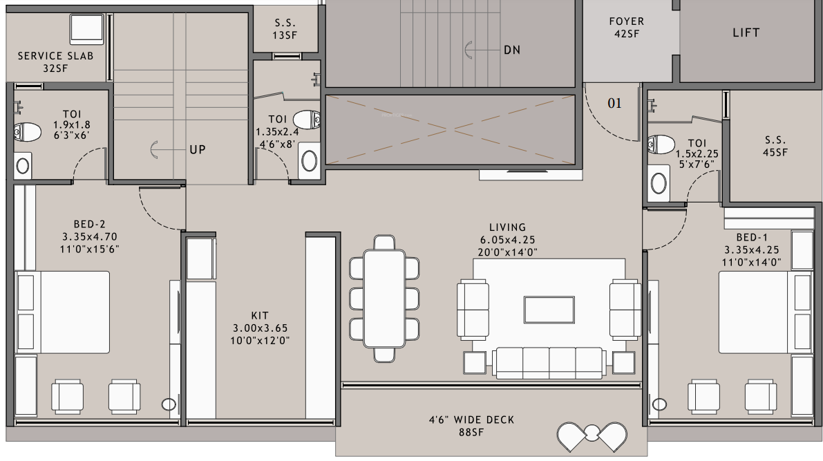  platinum westwoods Floor Plan Lower Level Duplex Plan