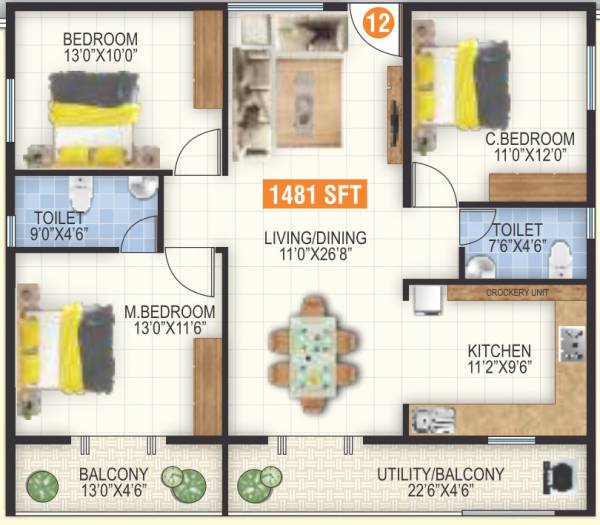  garudpriya-sunshine Floor Plan Floor Plan