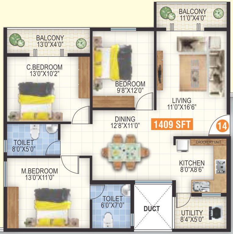  garudpriya sunshine Floor Plan Floor Plan