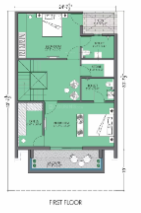  space villas Floor Plan First Floor Plan