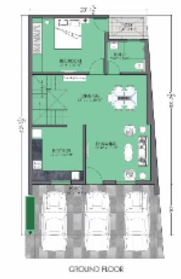  space villas Floor Plan Ground Floor Plan