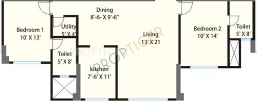 Sheth Grandeur (2BHK+3T (1,315 sq ft) 1315 sq ft)