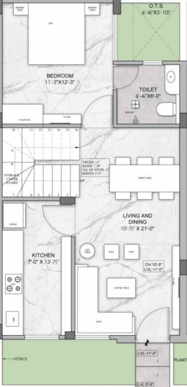  palm green villas Floor Plan Ground Floor Plan