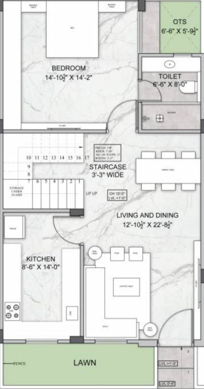  palm green villas Floor Plan Ground Floor Plan