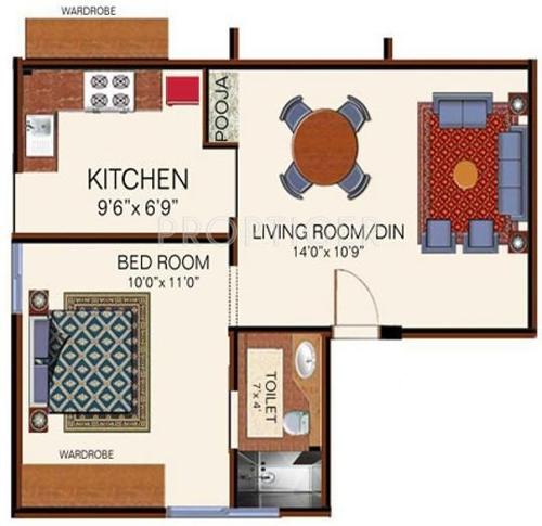 Arihant Maruthi Nandan (1BHK+1T (549 sq ft) 549 sq ft)