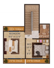  spanish-villa Floor Plan Upper Level Floor