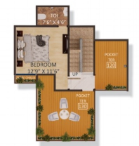  spanish villa Floor Plan Upper Level Floor