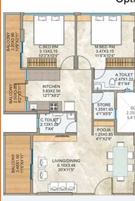  mahalakshmis divine heights Floor Plan Lower Level Duplex Plan