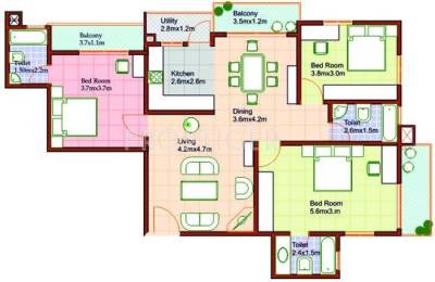 Manasa Royal Phase 1 (3BHK+3T (1,600 sq ft) 1600 sq ft)