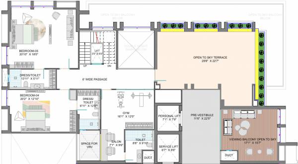  z-luxuria Floor Plan Upper Level Penthouse Plan