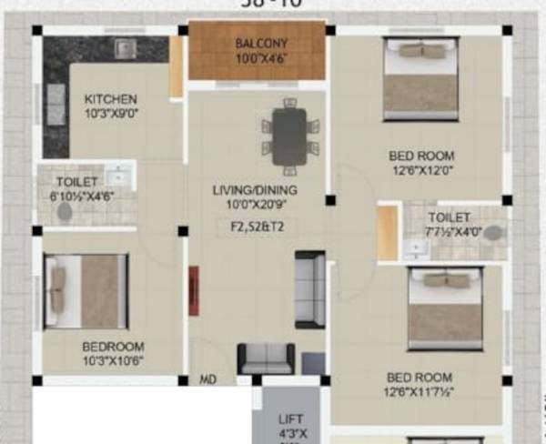  sai-ranga-flats Floor Plan Floor Plan