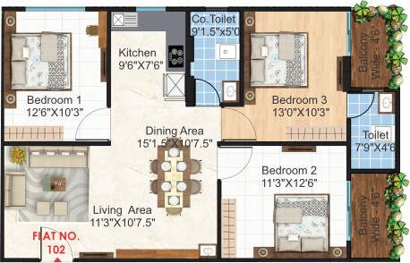  heights 1 Floor Plan Floor Plan