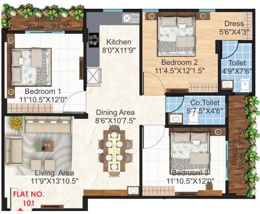  heights 1 Floor Plan Floor Plan
