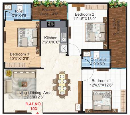  heights 1 Floor Plan Floor Plan