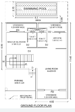  statement-villas Floor Plan Ground Floor Plan