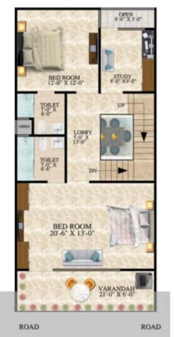  paradise greens villas Floor Plan First Floor Plan