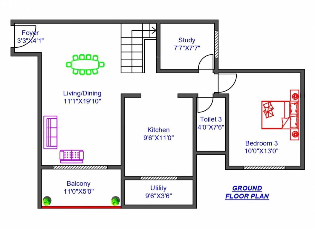  joyville sky luxe edition Floor Plan Lower Level Duplex Plan