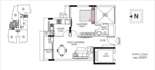 Artech Varsha (1BHK+1T (700 sq ft) 700 sq ft)