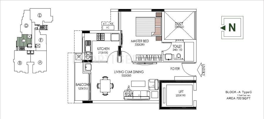 Artech Varsha (1BHK+1T (700 sq ft) 700 sq ft)
