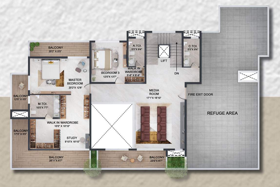  rainbow waters Floor Plan Upper Level Duplex Plan