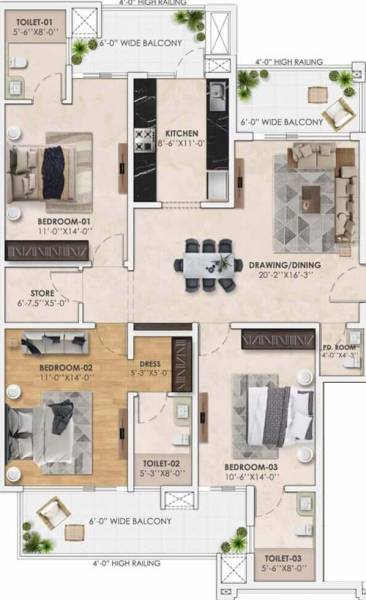  the-ananta-aspire Floor Plan Floor Plan