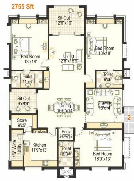  hill-top-residency Floor Plan Floor Plan