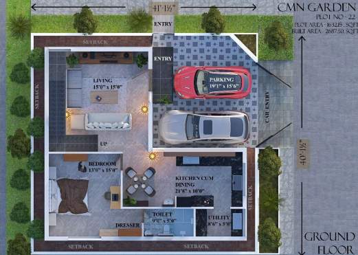  cmn garden Floor Plan Ground Floor Plan