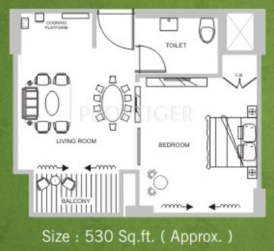 Vardhman Metropolis 1 (1BHK+1T (600 sq ft) 600 sq ft)