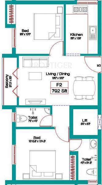 Swetha Diamond (2BHK+2T (792 sq ft) 792 sq ft) Swetha Diamond (2BHK+2T (792 sq ft) 792 sq ft)