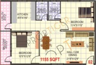 PNR SLV Flora (2BHK+2T (1,155 sq ft) 1155 sq ft) PNR SLV Flora (2BHK+2T (1,155 sq ft) 1155 sq ft)