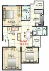 Shreedevi Devin Indra Paradise (3BHK+2T (1,080 sq ft) 1080 sq ft)