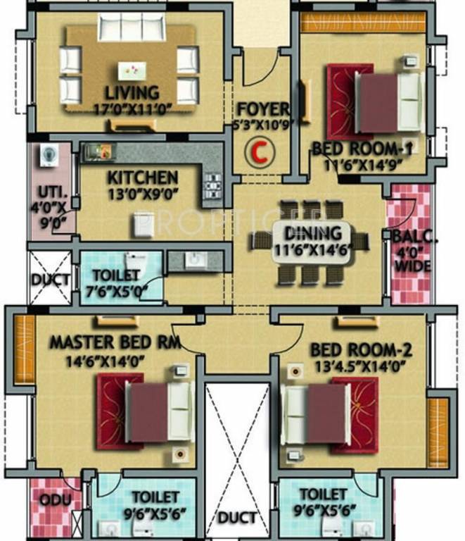 Srivari Srivari Amrit (3BHK+3T (1,967 sq ft) 1967 sq ft) Srivari Srivari Amrit (3BHK+3T (1,967 sq ft) 1967 sq ft)