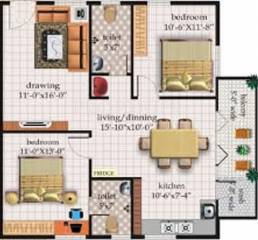 CBR Prakruthi (2BHK+2T (1,150 sq ft) 1150 sq ft) CBR Prakruthi (2BHK+2T (1,150 sq ft) 1150 sq ft)