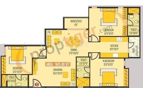 Lakasa Sri Saila Elite (3BHK+3T (1,615 sq ft) 1615 sq ft) Lakasa Sri Saila Elite (3BHK+3T (1,615 sq ft) 1615 sq ft)