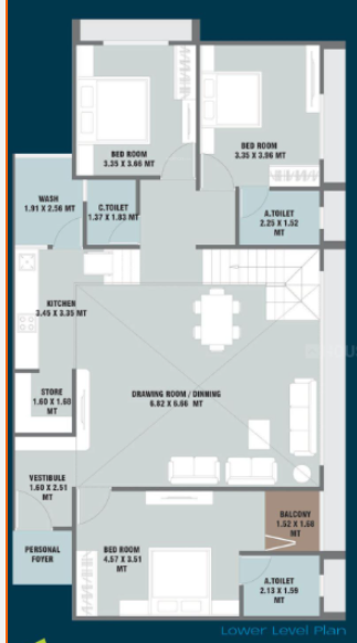  imperia Floor Plan Lower Level Duplex Plan