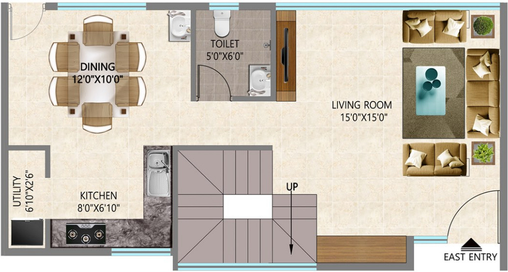  green field homes Floor Plan Ground Floor Plan