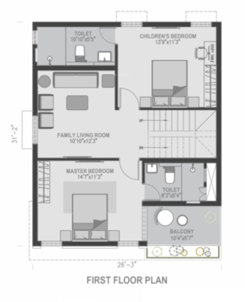  urbando kosmos solaris villa Floor Plan First Floor Plan