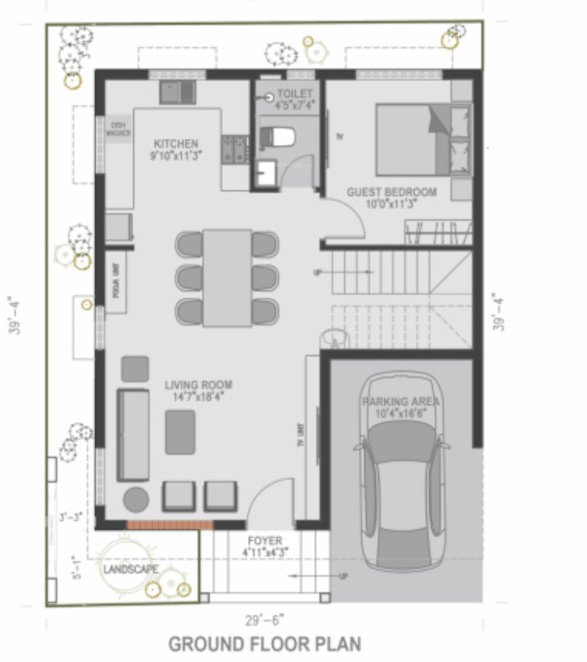  urbando kosmos solaris villa Floor Plan Ground Floor Plan