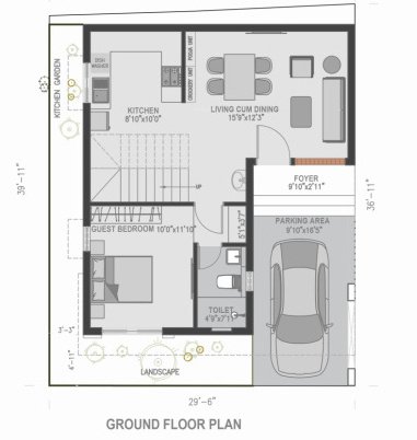  urbando kosmos solaris villa Floor Plan Ground Floor Plan