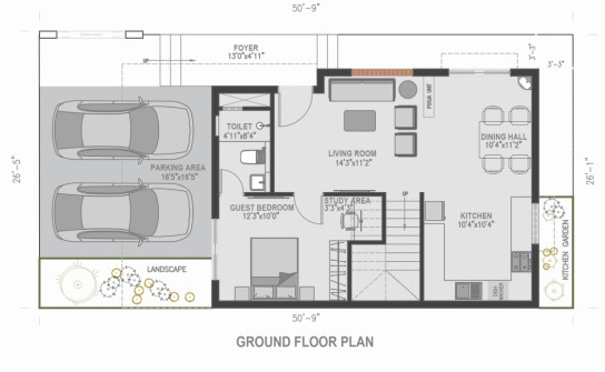  urbando kosmos solaris villa Floor Plan Ground Floor Plan